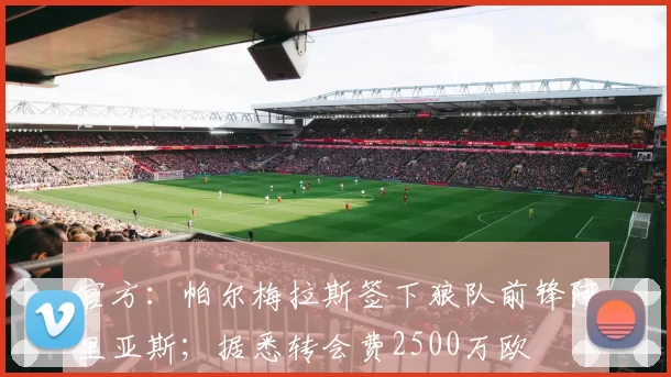 官方：帕尔梅拉斯签下狼队前锋阿里亚斯；据悉转会费2500万欧